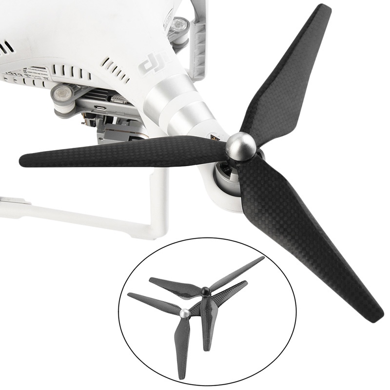 Set 2 cánh quạt 3 lưỡi bằng sợi carbon 9450 CW/CCW cho DJI Phantom 1 2 3