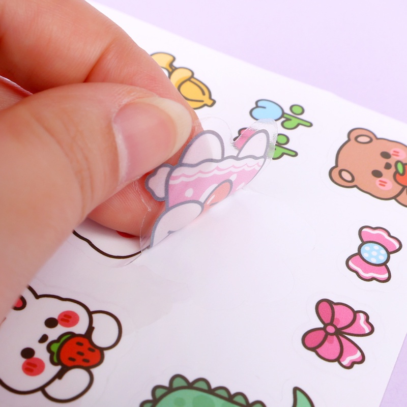[Chuyên Nghiệp Bán Chạy] [Màu Ngẫu Nhiên] Hình Dán Hoạt Hình Dễ Thương Có Thể Dán Lại / Bình Xịt &amp; Cốc Nước / Sổ Tay Cho Bé Gái