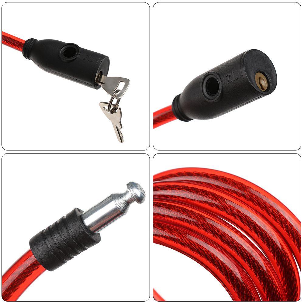 BEAUTY Dây Khóa Xe Đạp Chống Trộm Bằng Thép Kèm 2 Chìa Khóa