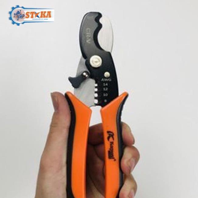 Kìm Đa năng Tuốt và Cắt dây điện năng KAPUSI 8'' K-9103 JAPAN. Hàng Nội Địa Nhật