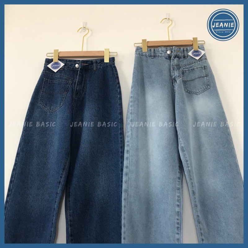 Quần jeans nữ ống suông dài túi trước 195 ( VIDEO + ẢNH THẬT )