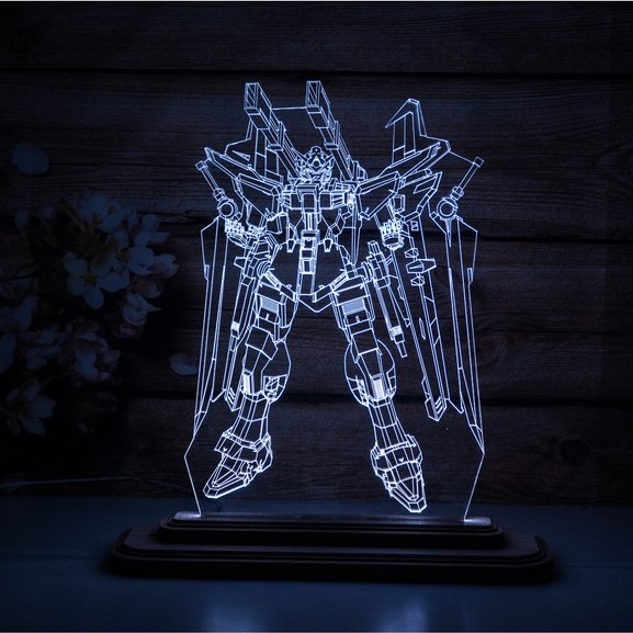 Mô Hình Đèn Led 3D Người Máy 1