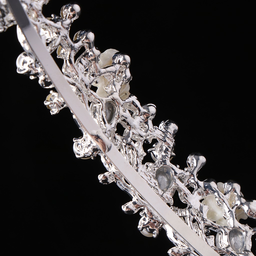 Vương miện công chúa đính ngọc trai nhân tạo sang trọng