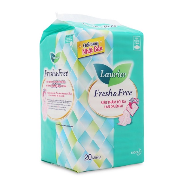 Băng vệ sinh Laurier Fresh & Free 20M