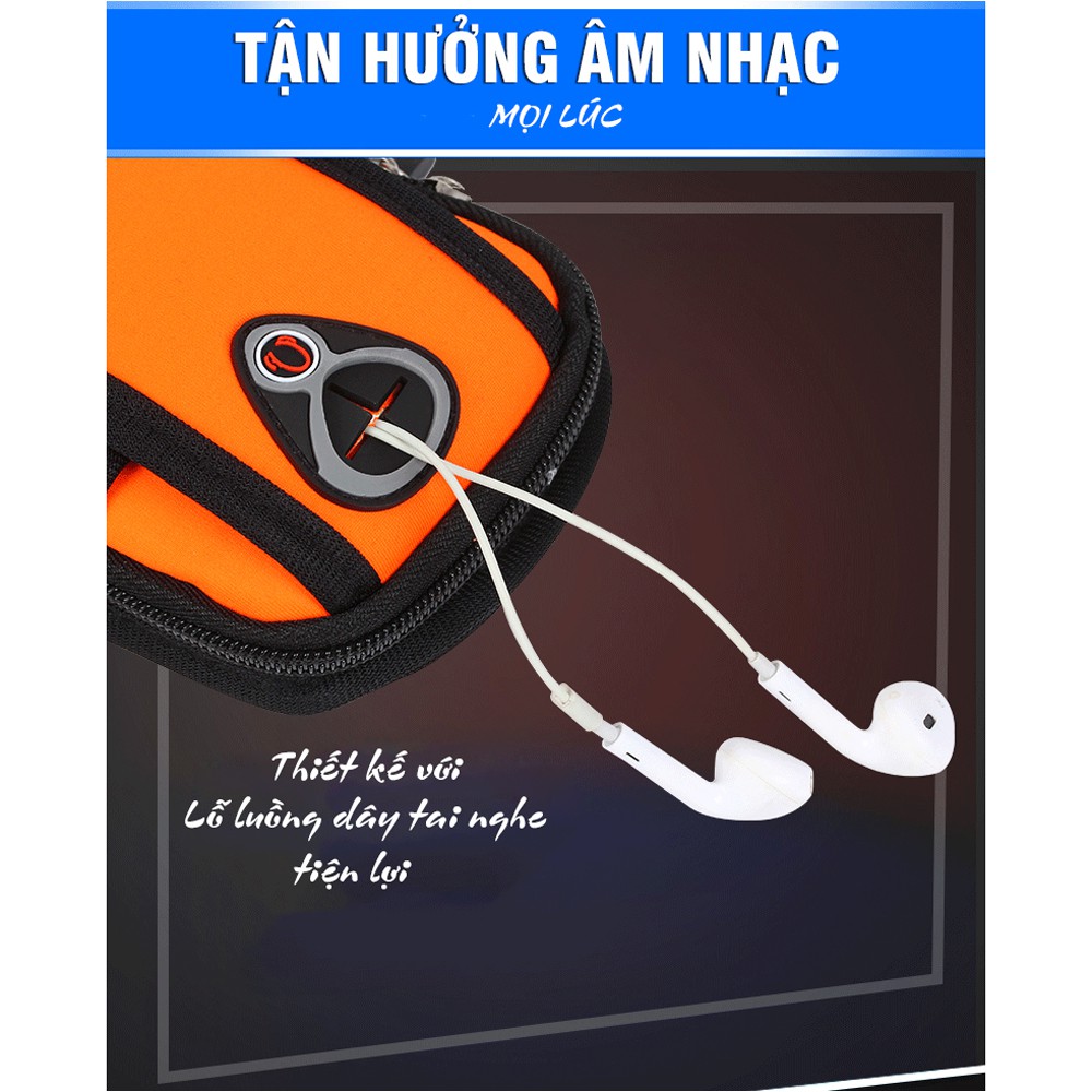 Túi Chống Sốc Đeo Tay Chạy Bộ Đựng Điện Thoại Đa Năng 2 Ngăn Chứa Quấn Bắp Tay Tiện Lợi Cho Tập Thể Thao, Chạy Bộ, Tập G