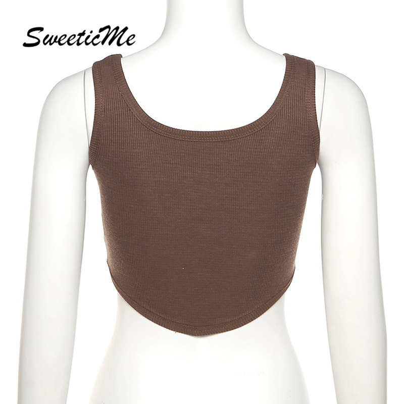 [ Mã 11FASHIONSALE1 giảm 10K đơn 50K ] Áo Ba Lỗ Cổ Chữ U Thêu Chữ Ngọt Ngào Cho Nữ 2021 | BigBuy360 - bigbuy360.vn