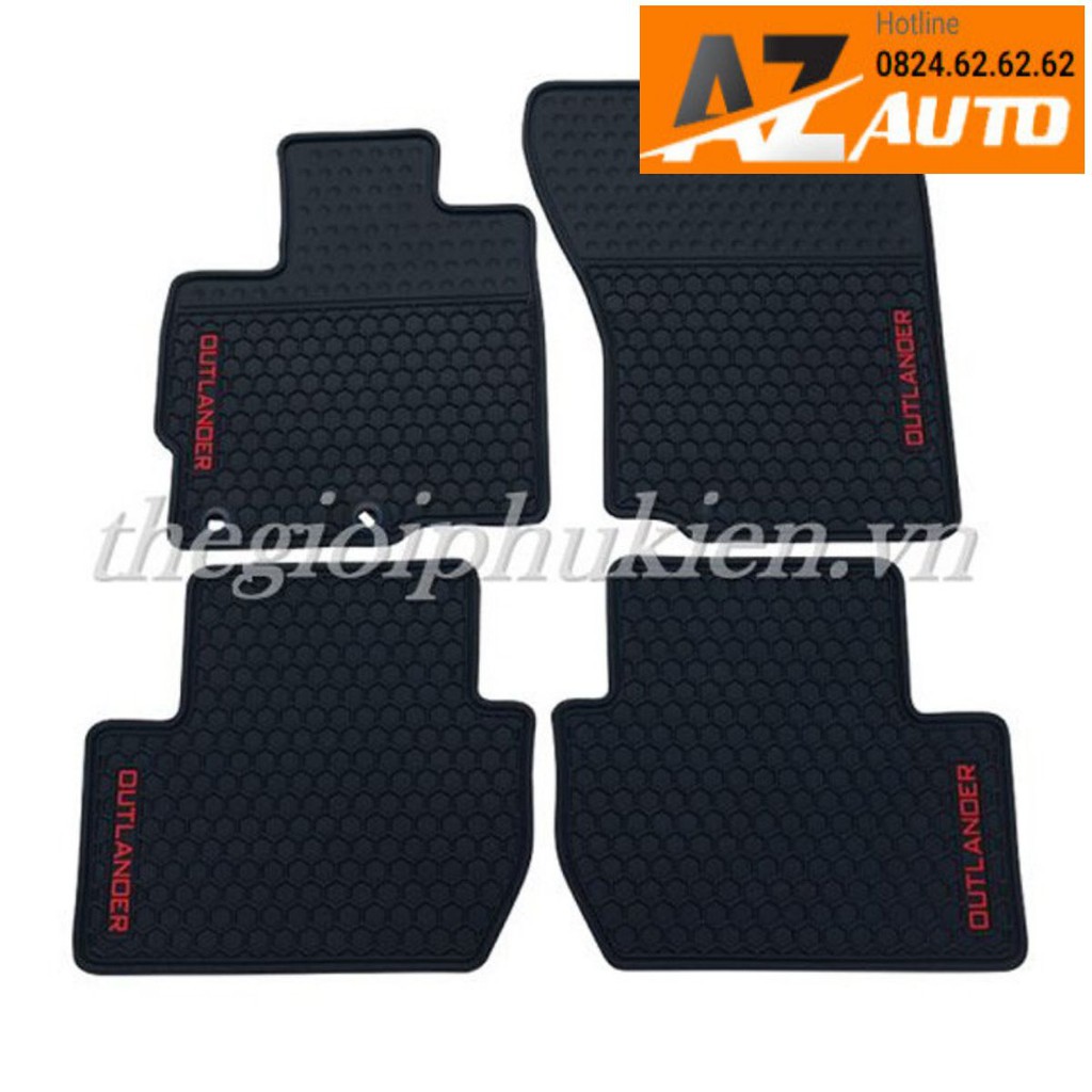 Thảm sàn, lót sàn cao su 3D cho -Mitsubishi Outlander(hàng cao cấp)