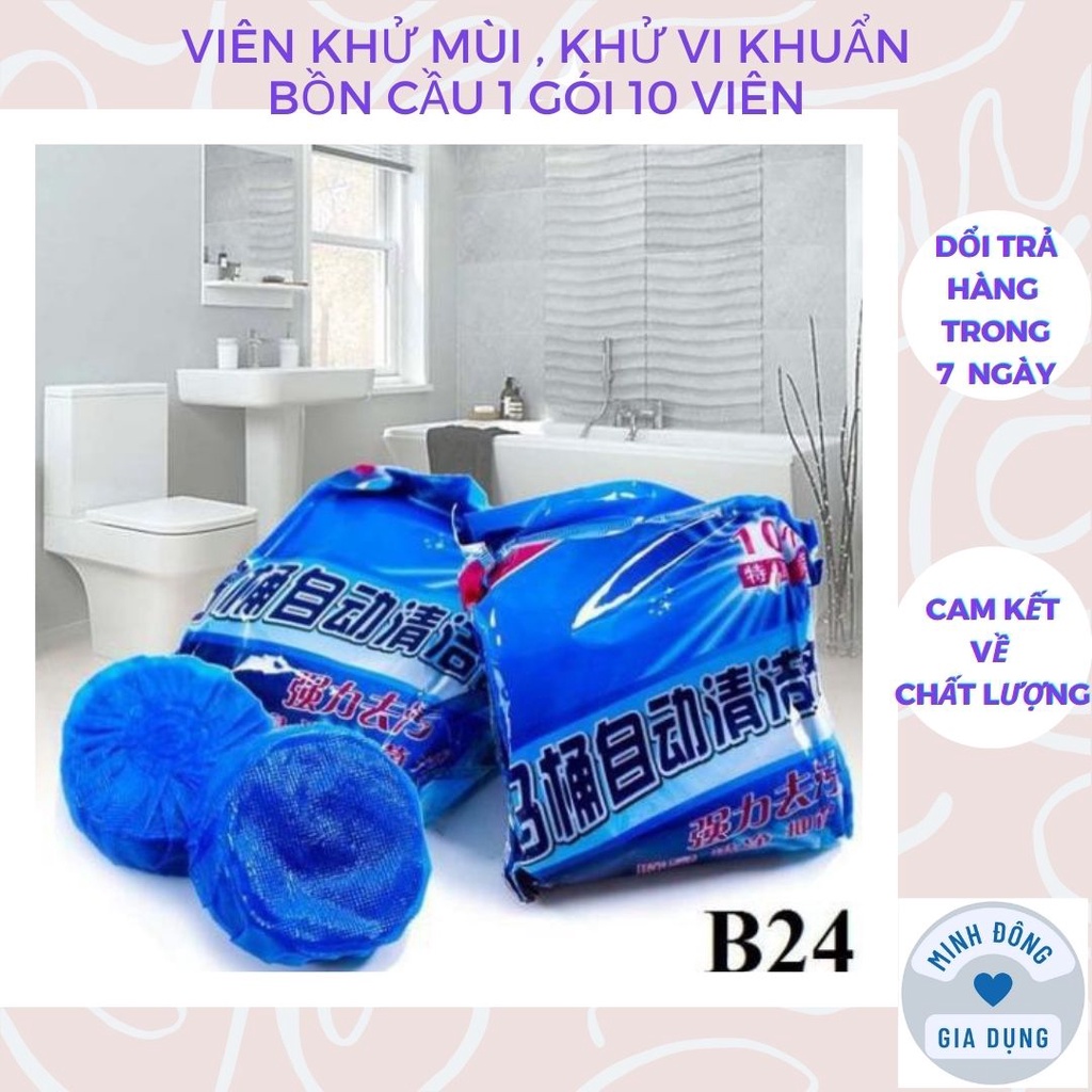 Viên Thả Bồn Cầu Hàn Quốc, Viên Tẩy Khử Mùi Bồn Cầu Combo 10 Viên Khử Mùi Thế Hệ Mới