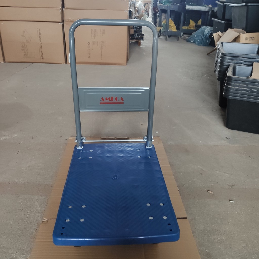 Xe đẩy hàng 4 bánh sàn nhựa Ameca HAM-150P - tải trọng max 150kg
