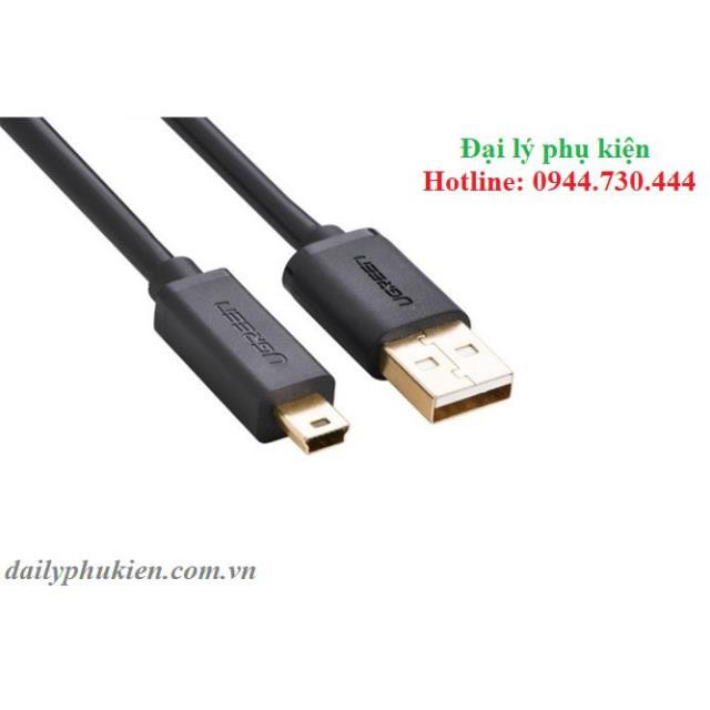 Cáp USB 2.0 to USB Mini 25cm Ugreen 10353 Hàng chính hãng
