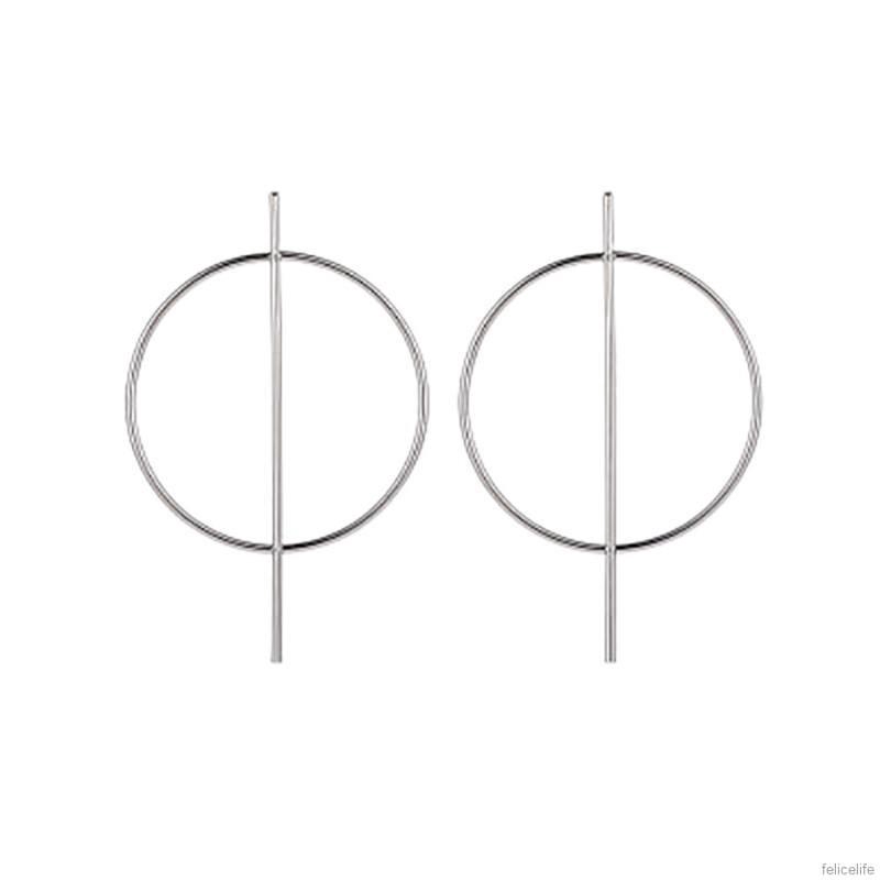 Khuyên tai nữ tròn lớn thiết kế đơn giản