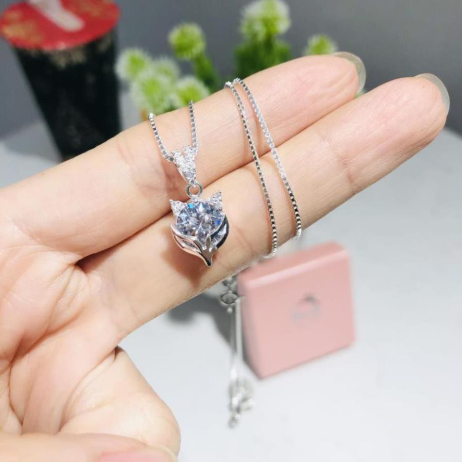 (BẠC CHUẨN)  DÂY CHUYỀN BẠC Ý 925 CHO NỮ MẶT HỒ LY PHỤ KIỆN TRANG SỨC CAO CẤP NO.93 VÒNG CỔ NỮ ĐẸP