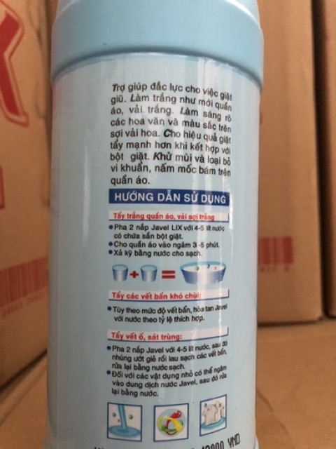Nước tẩy trắng Javel 500ml sạch khuẩn khử hôi