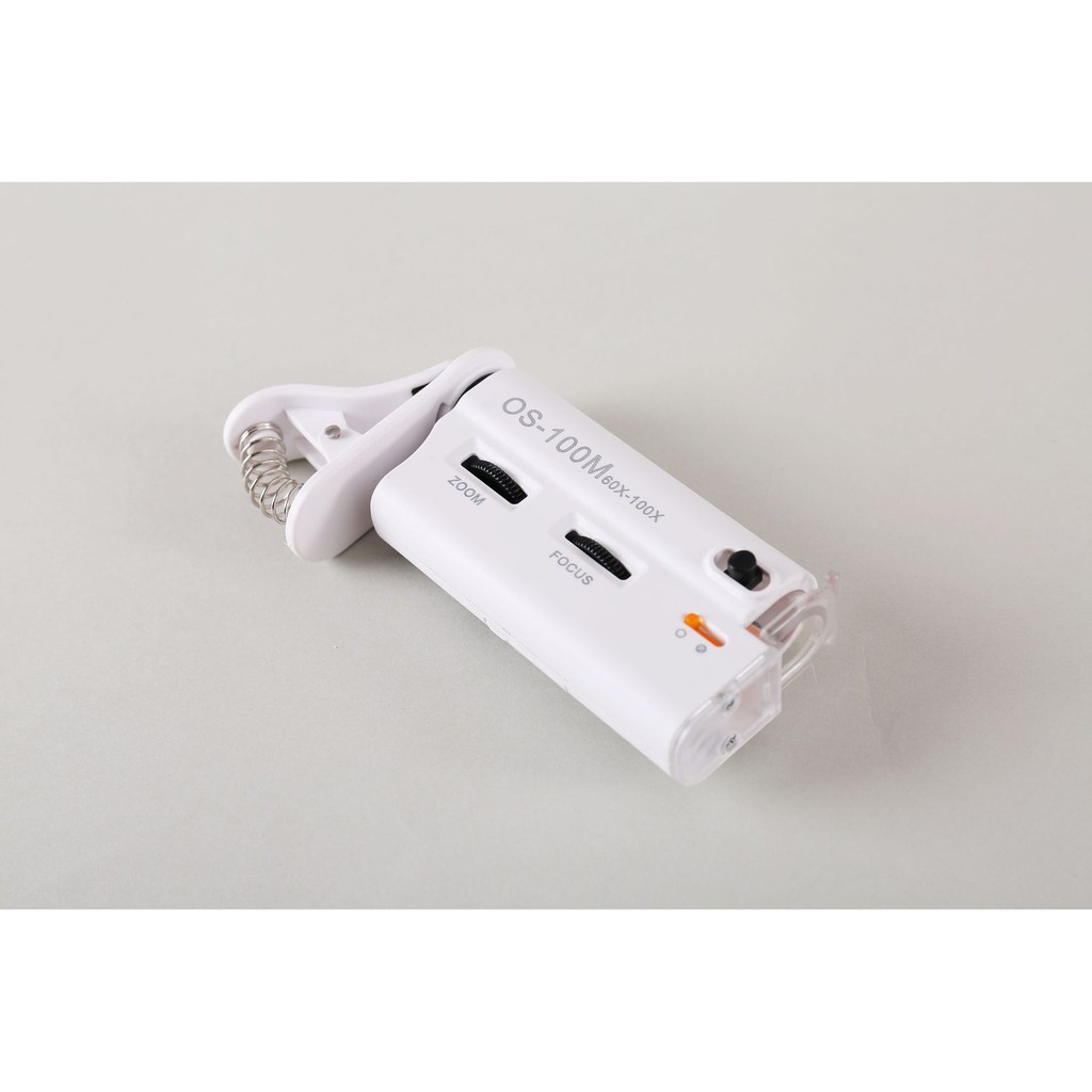 Kính hiển vi, kính lúp 100 lần cầm tay và cho điện thoại hàng cao cấp, có đèn LED