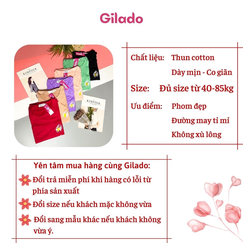 Đồ bộ nữ thun co giãn 4 chiều đồ mặc nhà bộ đùi thoáng mát họa tiết thêu đẹp có bigsize Gilado