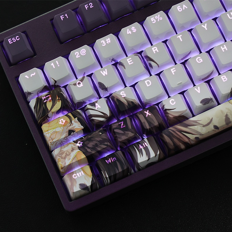 Albedo Keycaps Cherry Profile Overlord Anime PBT Dye Sub Bàn phím cơ học Keycap