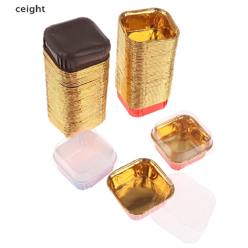 Giá Đỡ Bánh Muffin / Cupcake Hình Vuông Bằng Giấy Chiffon Chống Dầu