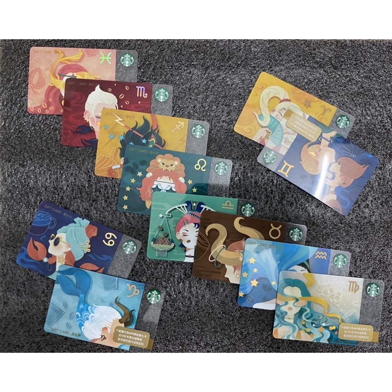 Bộ card limited 12 cung hoàng đạo từ store starbucks china 🌟🌟🌟🌟