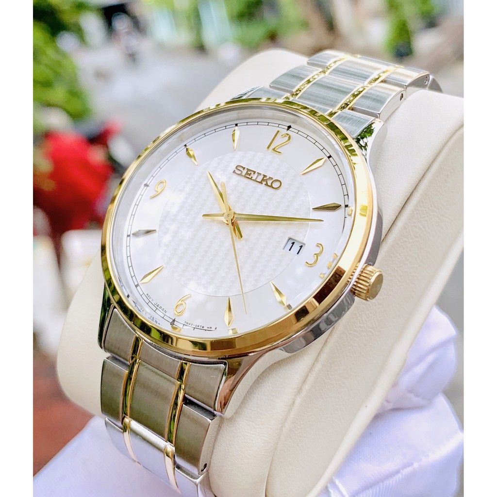 Đồng hồ nam Seiko SGEH82P1 Chính Hãng - Thép Không Rỉ -Máy Quartz Pin - Kính Hardlex