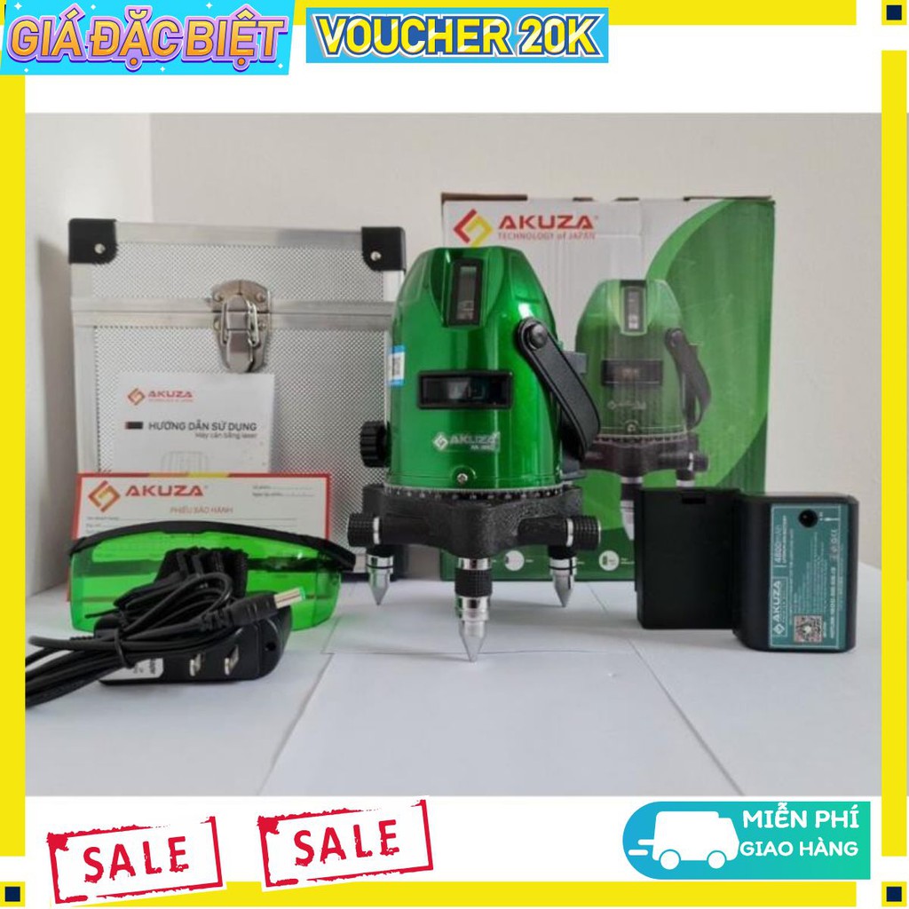 Máy cân mực  laser,Máy lazer cân bằng 5 tia xanh Akuza 686D sử dụng tia laze siêu sáng bắn cos chính xác C23