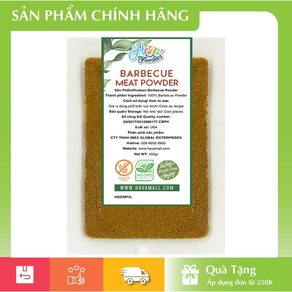 Bột Gia Vị Ướp Thịt Nướng Gói 100gr – Barbecue Meat Powder