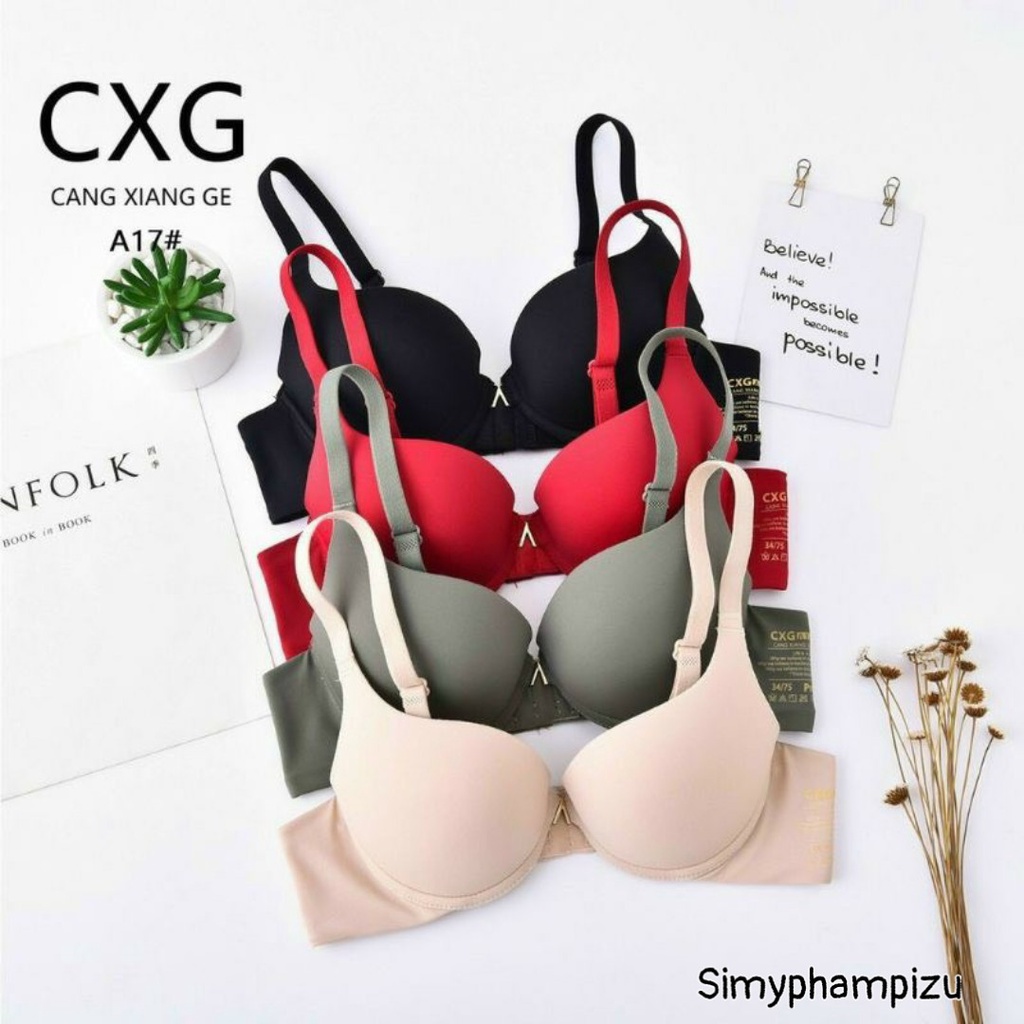 Áo lót đúc su đệm dày CXG nâng ngực, mút kép tạo khe sexy quyến rũ có gọng AL17