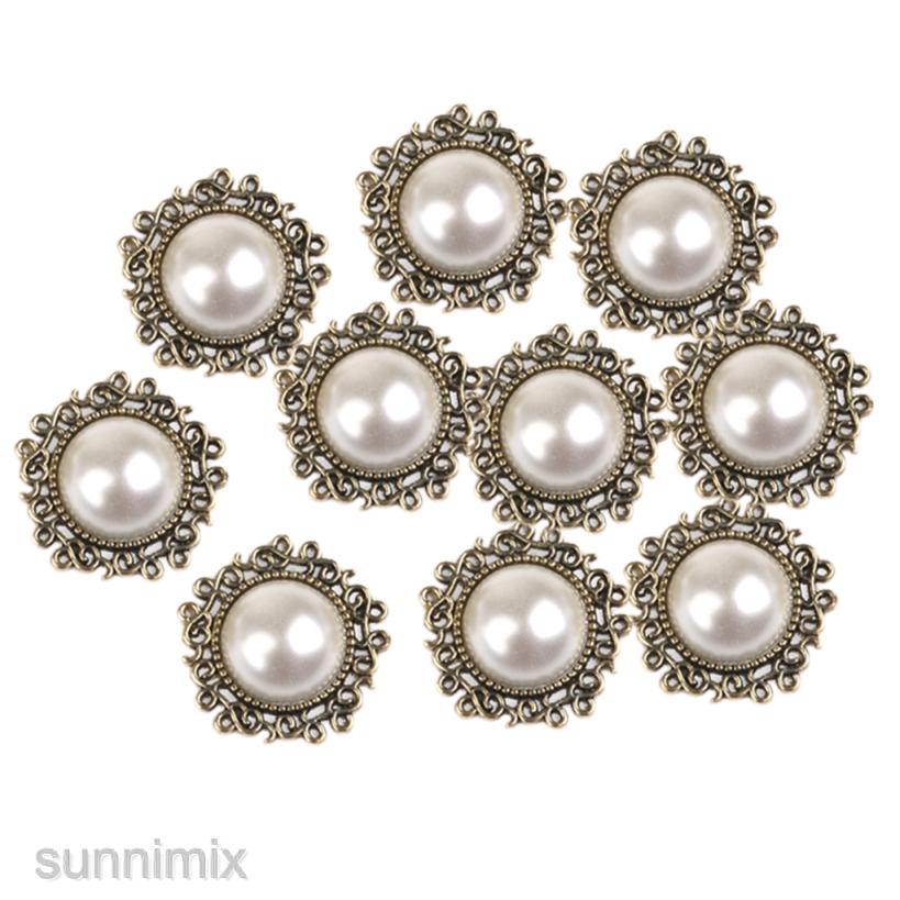 Set 10 Nút Ngọc Trai Tròn 25mm Đa Ứng Dụng