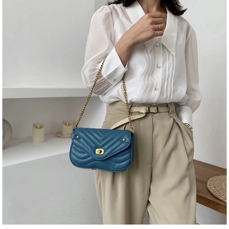 Túi Xách Nữ Da Mềm Trần Trám, Set 2 Túi Đeo Chéo Thời Trang