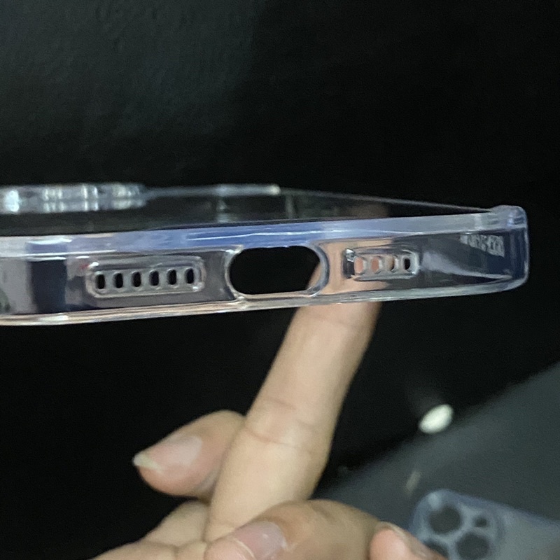 Ốp lưng trong suốt gờ bảo vệ camera chống sốc đủ dòng 7plus đến 13promax