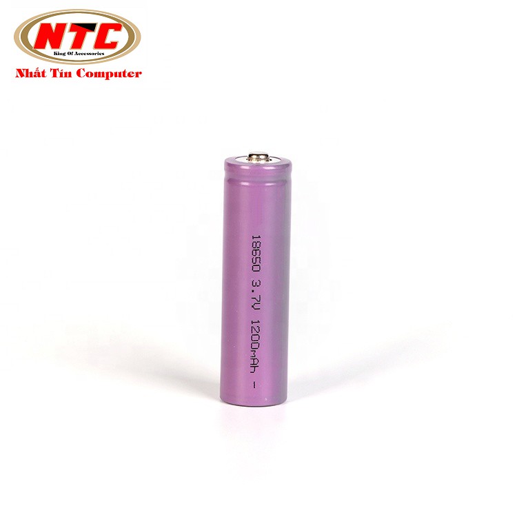 Pin sạc 18650 dung lượng 1200mah 3.7v đúng chuẩn, pin sạc dành cho loa, pin sạc máy nghe nhạc, cell pin 18650 (Tím)