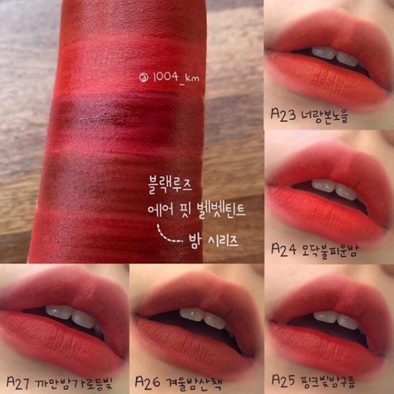 Son Black Rouge Air Fit Velvet Tint  Chính Hãng