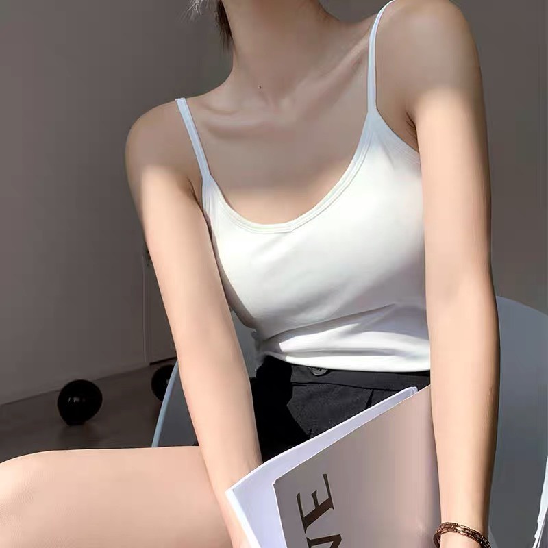 Áo thun 2 dây siêu mịn cotton co giãn 4 chiều ôm body chất đẹp