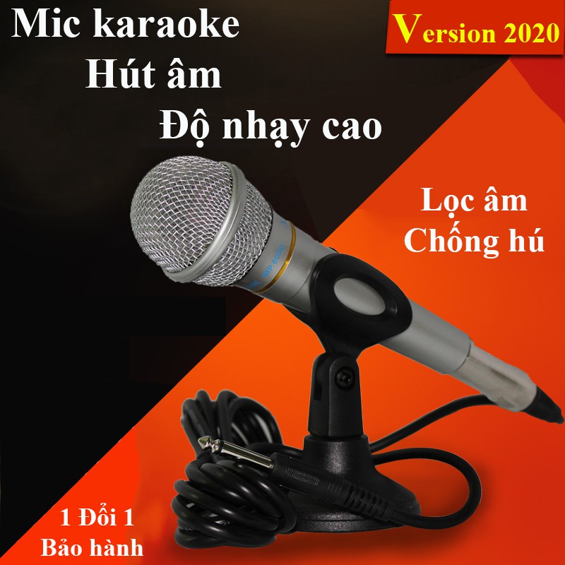 Micro Karaoke Chống Hú, Độ nhạy - hút âm cao - TOP Mic Hát Karaoke mẫu mới,Mic karaoke xingma. Bảo hành 1 đổi 1