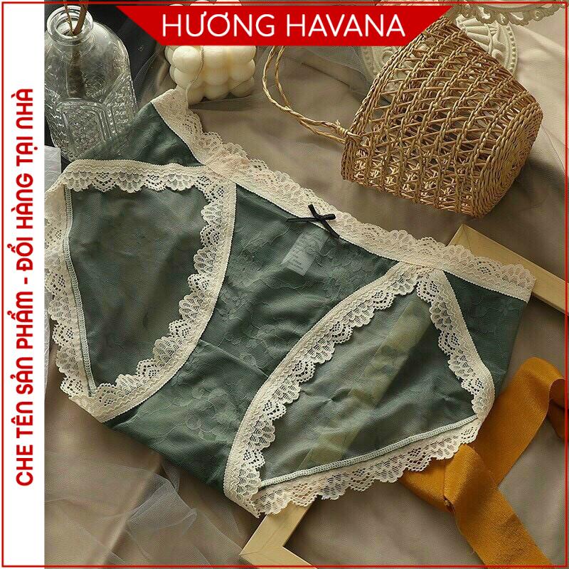Quần Lót Nữ Ren Lụa Vân Gấm Tiểu Thư Havana Flq87