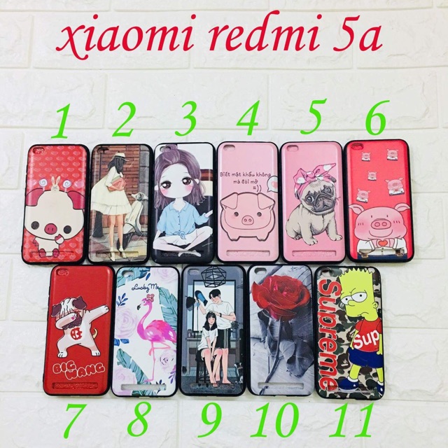 Ốp lưng thời trang in hình cho Xiaomi Redmi 5A