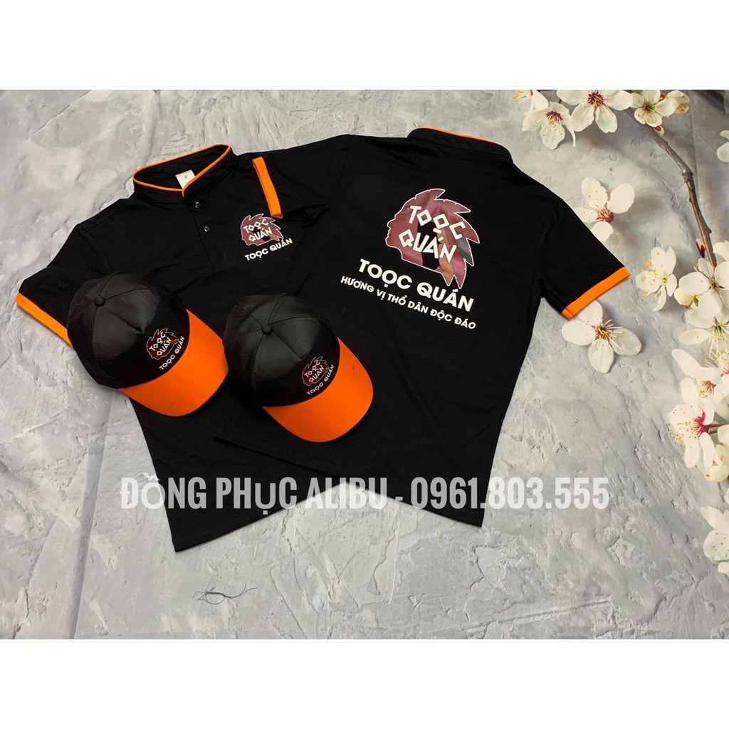 In áo thun cotton cá sấu polo Thái đồng phục nhân viên decal kỹ thuật số- thêu ALIBU