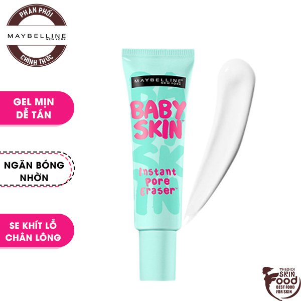 Kem Lót Làm Mịn Da, Che Khuyết Điểm, Se Khít Lỗ Chân Lông Maybelline Baby Skin Pore Eraser 22ml