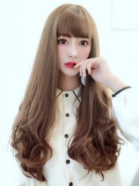 Tóc giả nguyên đầu xoăn  FREESHIP ❤️ ❤️ nguyên đầu xoăn tự nhiên kèm lưới tóc