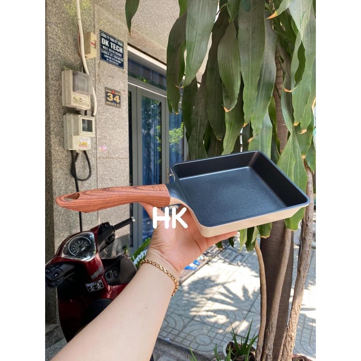Chảo vuông chiên trứng đáy từ ECORAMIC 18CM - Chảo vuông chống dính sử dụng được trên bếp từ