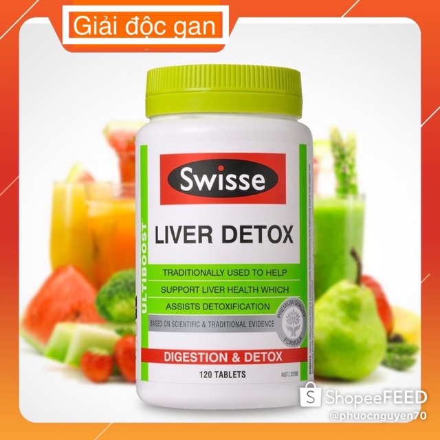 VIÊN UỐNG THẢI ĐỘC GAN SWISSE LIVER DETOX 120 viên