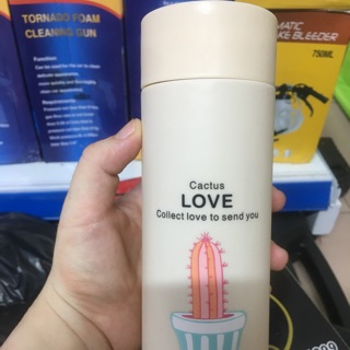 Bình giữ nhiệt 450ml thuỷ tinh bọc nhựa lúa mạch