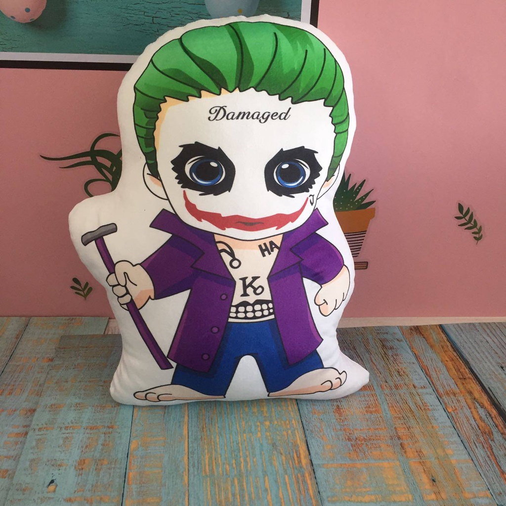 Gối ôm nhồi bông hình Harley Quinn DC The Joker độc đáo dành cho trang trí nhà cửa