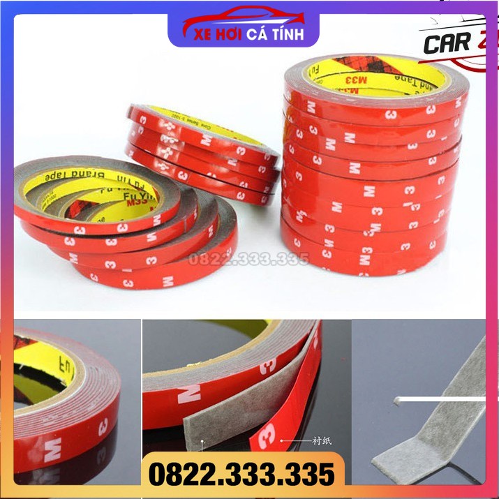 Băng dính 3M 2 mặt siêu dính băng keo cường lực nhiều kích thước siêu bền
