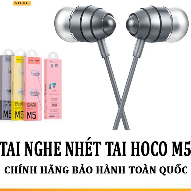 [Mã NOWSHIPVUI3 giảm 25k đơn 50k] TAI NGHE NHÉT TAI CHUYÊN NHẠC HOCO M5 CHÍNH HÃNG SIÊU ĐẸP