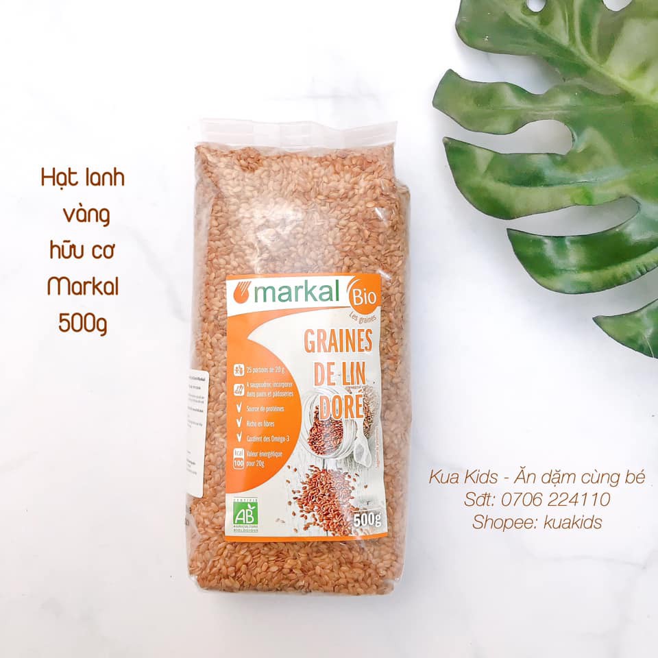 Hạt lanh vàng hữu cơ Markal 500g