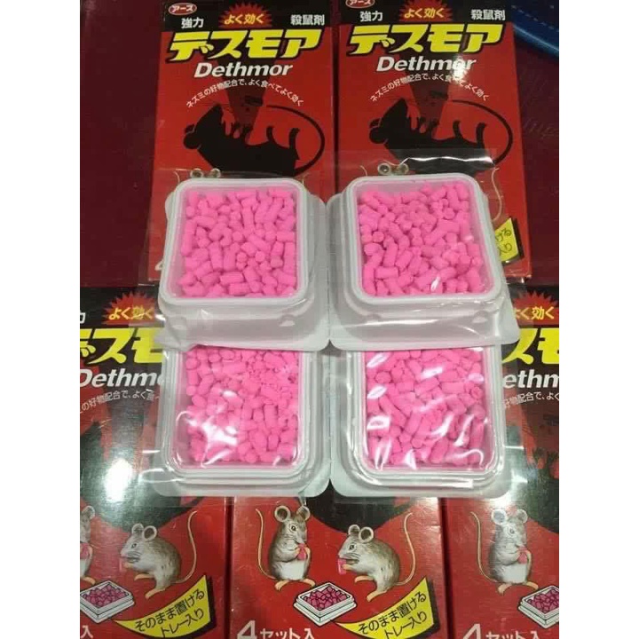 Viên Diệt Chuột Hồng Dethmor 4 Vỉ Dạng Viên - Nội Địa Nhật Bản