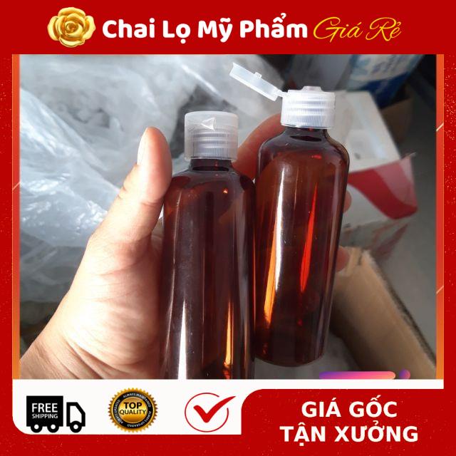 Chai Chiết Mĩ Phẩm ❤ RẺ VÔ ĐỊCH ❤ Chai nâu tròn nắp bật 30ml,50ml,100ml  , chai nhựa pet , chai lo my pham .