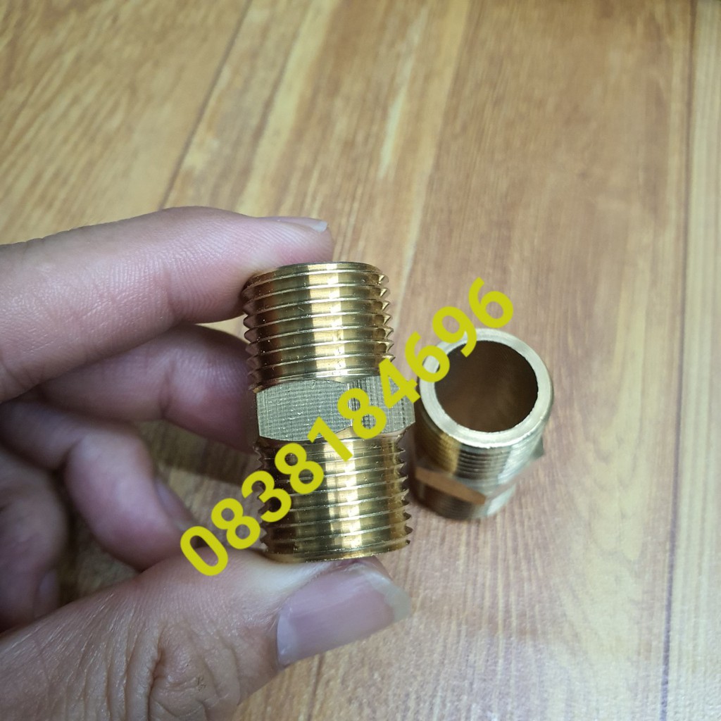 Ren trong ren ngoài (Brass Adaptor female to male) - Bằng đồng. Ren, răng trong răng ngoài, ren ngoài 21mm, 27mm Lơ