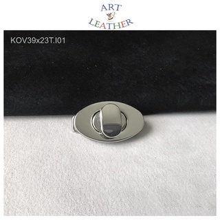 Khóa túi oval cao cấp size 39x23mm trắng kov39x23t.i01