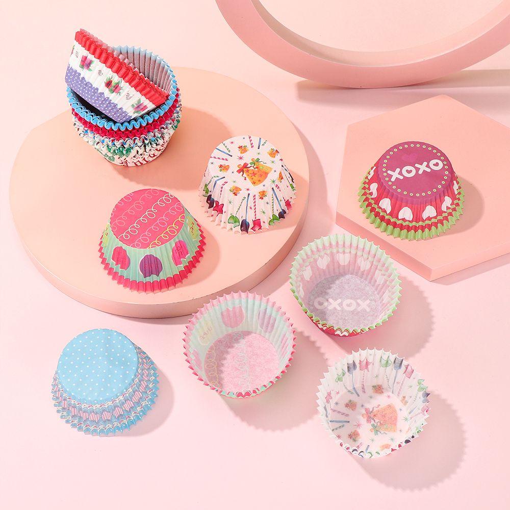 GOGOUP Set 100 Túi Giấy Đựng Bánh Cupcake Tiện Lợi Ốp